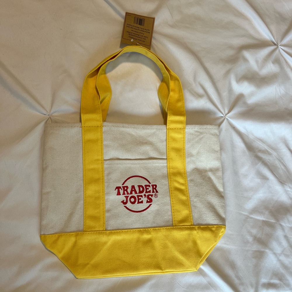 NWT Mini Trader Joe’s Tote Bag, Yellow